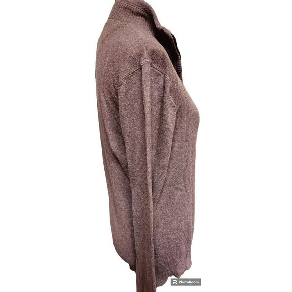 Woolrich Mens Sweater Size Small Brown 1/4 Zip - Picture 3 of 9